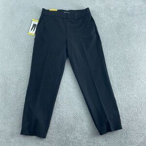 Hilary Radley Black Slim Leg Pants S Mid Rise 26" Inseam NWT 5187